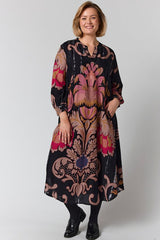 Gozzip Valdis dress with pink print