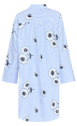 Love & Divine love1476 tunic blue flower