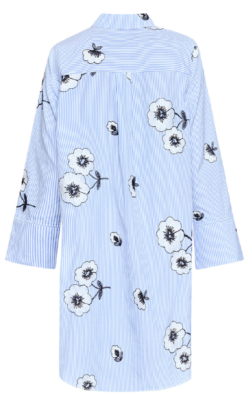Love & Divine love1476 tunic blue flower