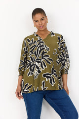 Wasabi Linnea blouse olive