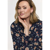 Gozzip Silke bluse navy print