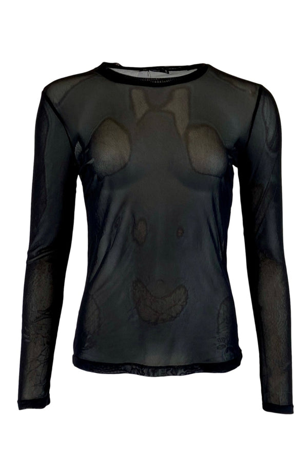 Black Colour Annie mesh blouse black