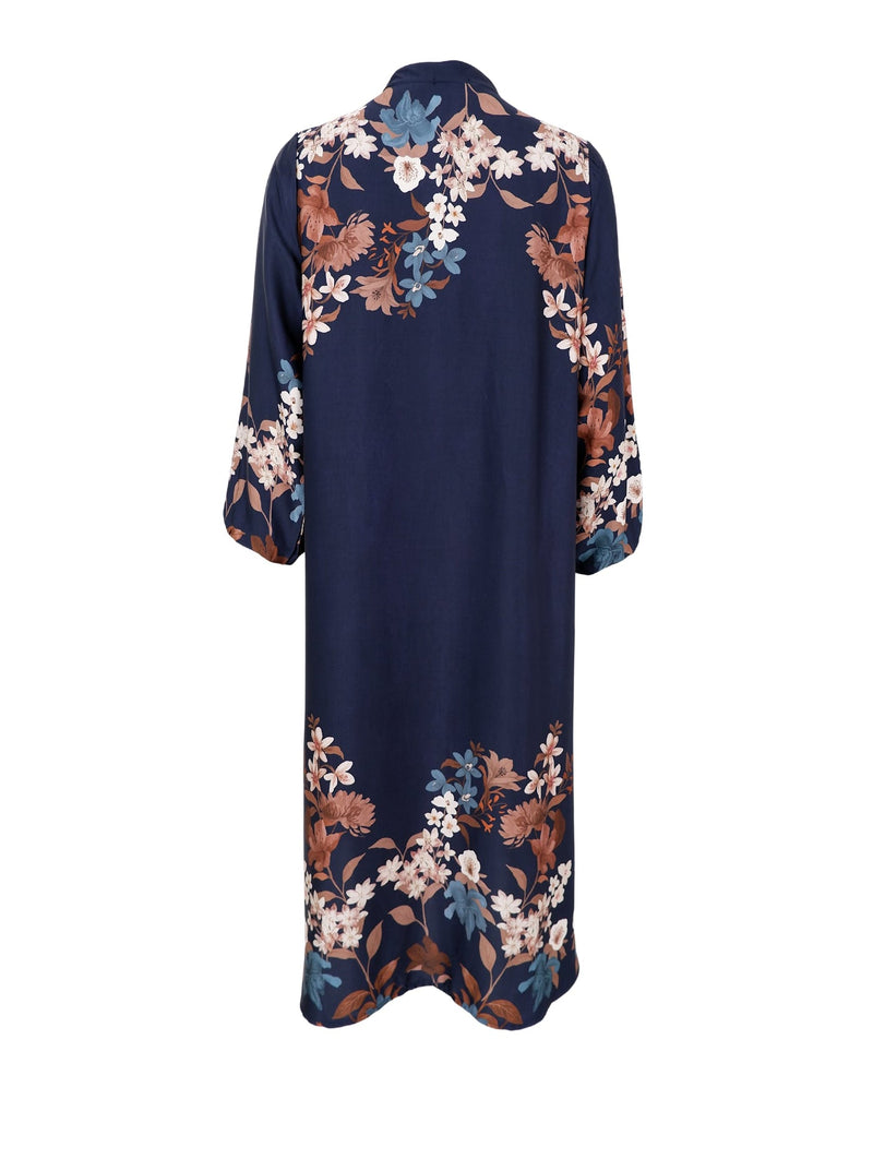 Black Colour Zendaya dress navy flower