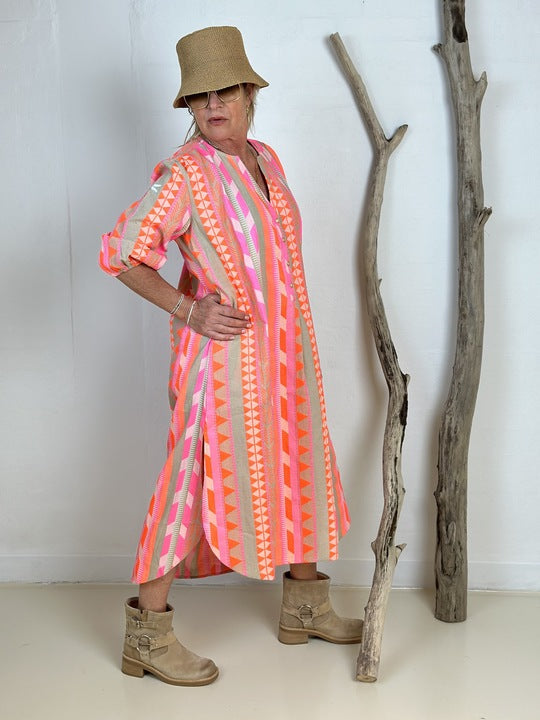 Gaspar Miami kaftan pink