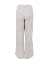 Black Colour Napoli box pant offwhite stripe