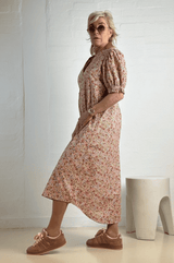 Gaspar Tunø flower dress rose