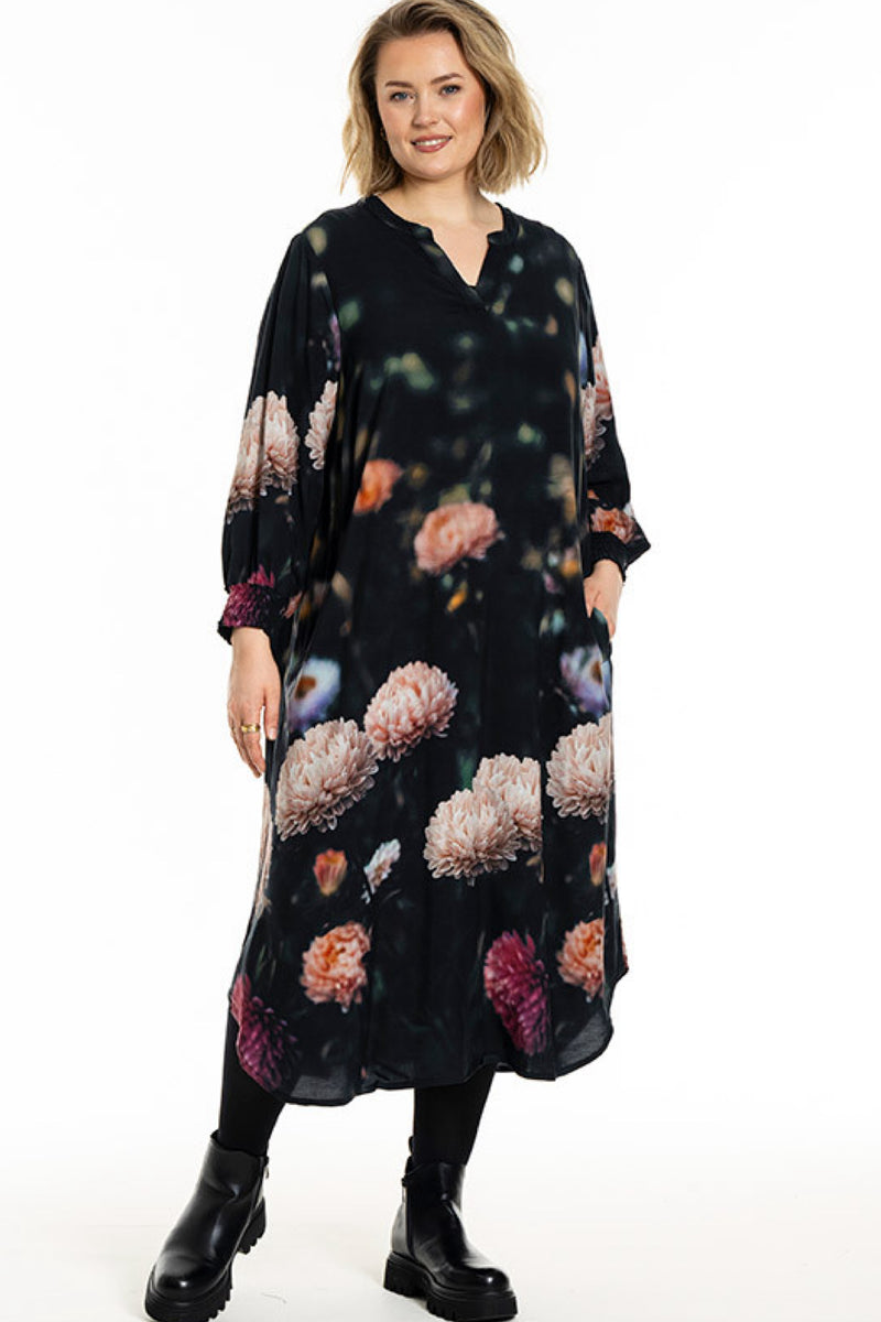 Gozzip Valdis dress peony print