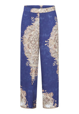 Love & Divine navy paisley pants blue