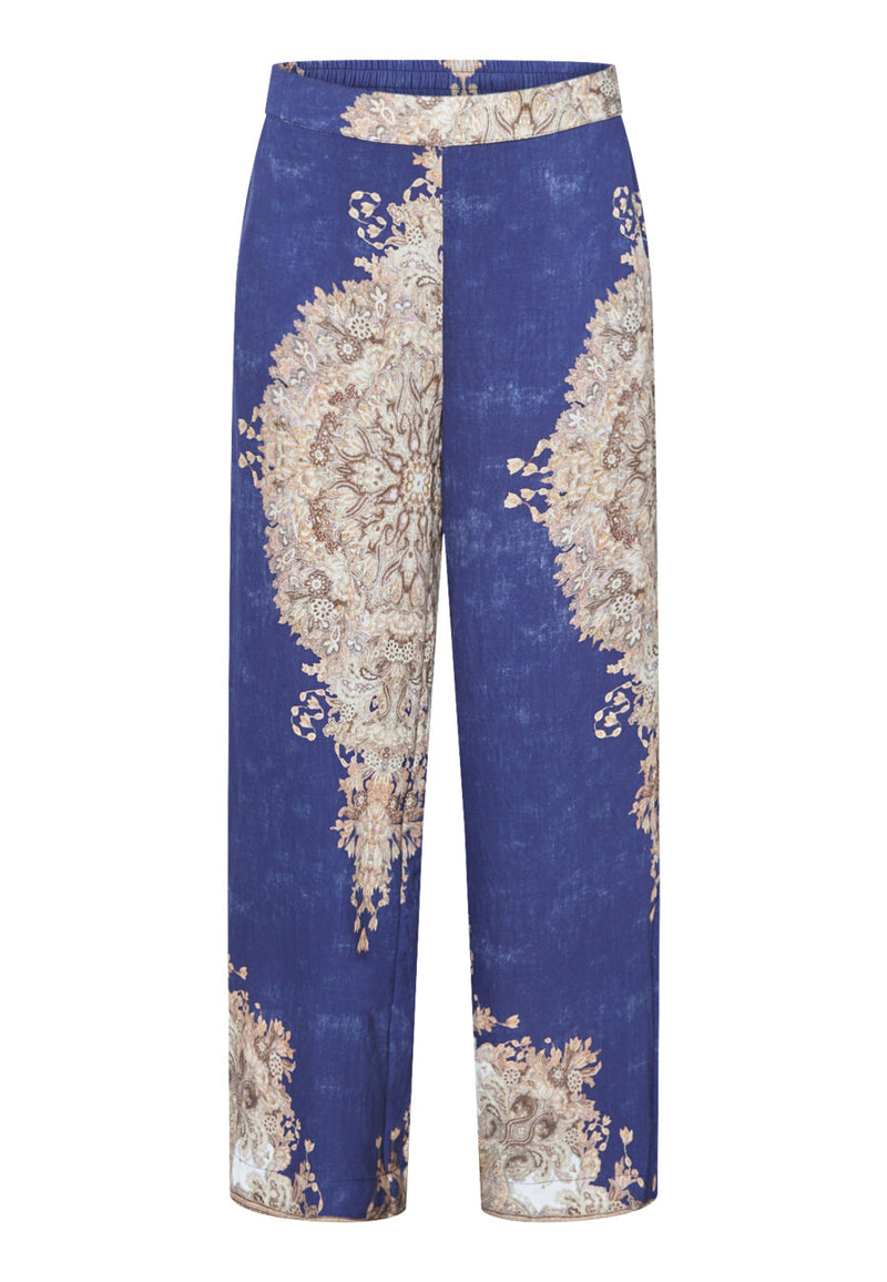 Love & Divine navy paisley pants blue