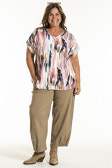 Gozzip Jean blouse multi colour
