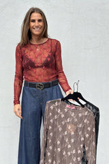 Gaspar Bonn blouse bordeaux