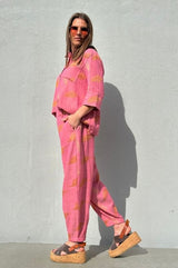 Gaspar Colorado jaquard pant rose
