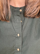 Gaspar Læsø poplin shirt dark green