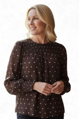 Ofelia Fira blouse brown