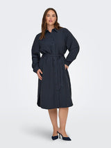 Only Carmakoma Kimmi shirt dress black/bluestripe