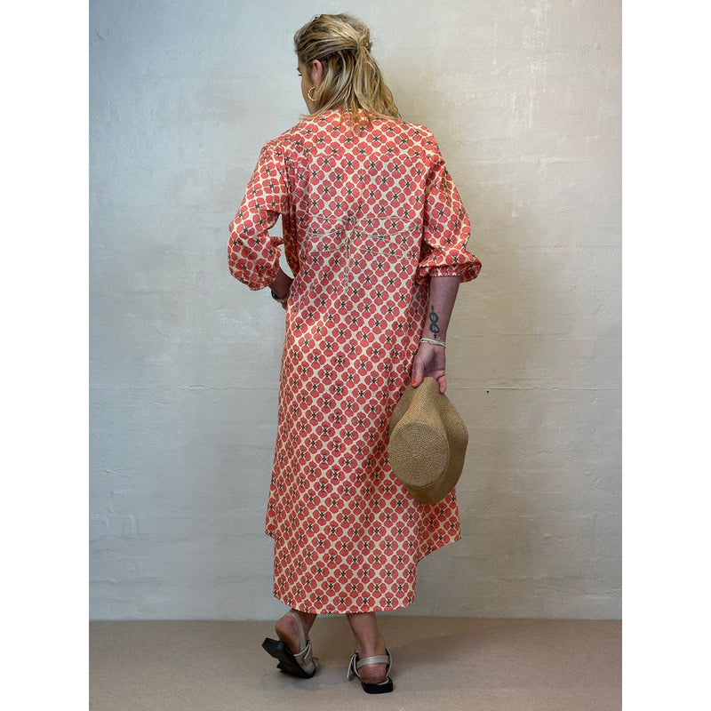Gaspar Love poplin orange flower