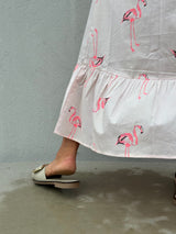 Gaspar Loule flamingo dress rose