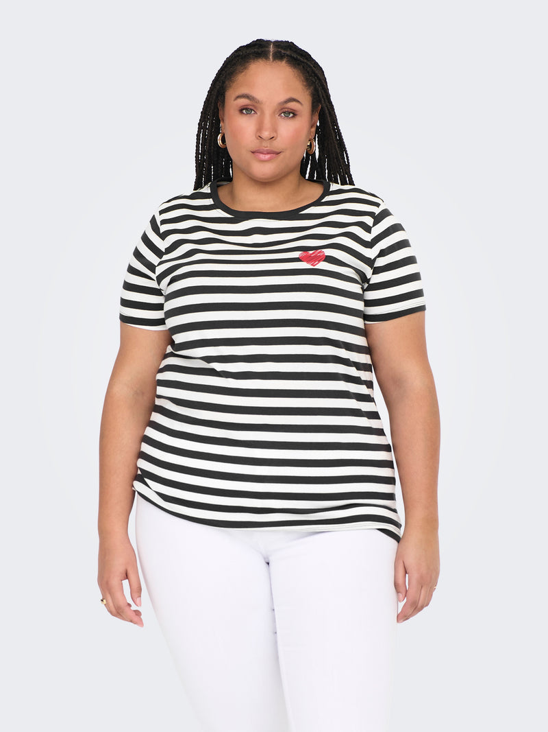 Only Carmakoma Moody t-shirt stripe