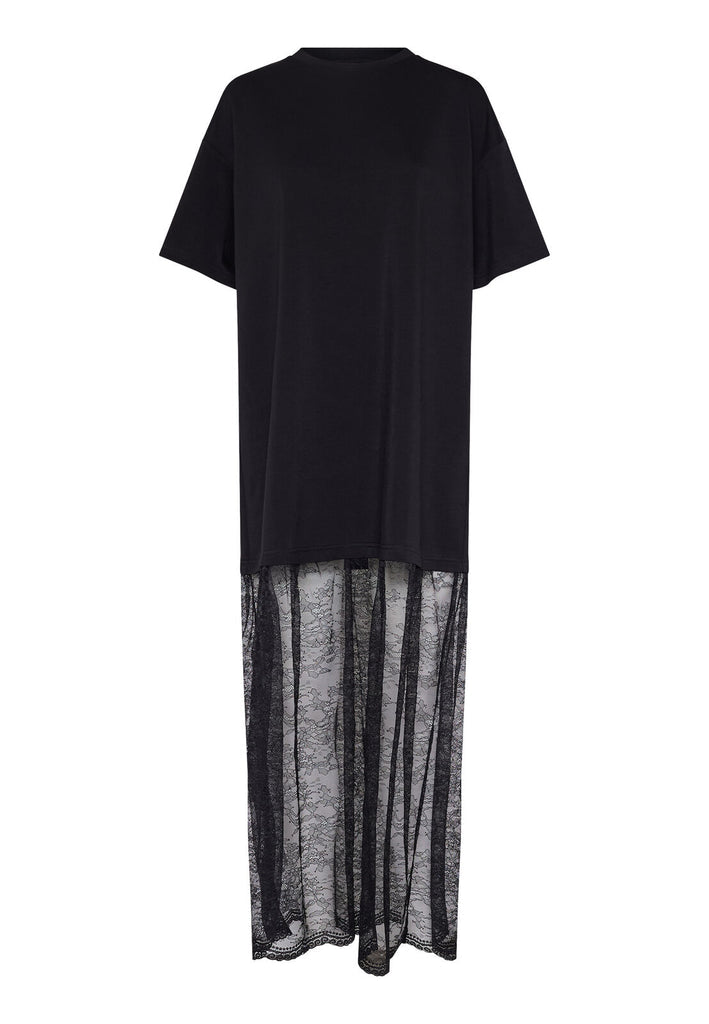 Love & Divine dress with lace skirt black