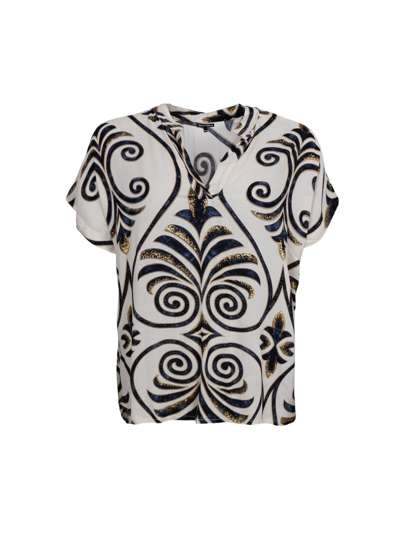 Black Colour Stella blouse malaka white