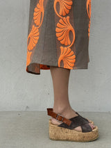 Gaspar Mumbai jaquard dress dark sand