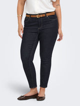 Only Carmakoma Willy reg skinny 7/8 ankl jeans dark blue denim rinse