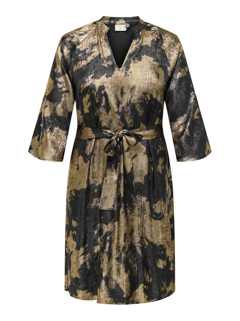 Only Carmakoma Dixie dress abstrakt black gold