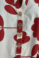 Mumbai print dress offwhite