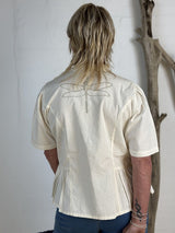 Gaspar Tunis blouse off white