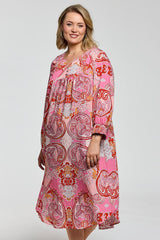 Gozzip Alice dress red mix print
