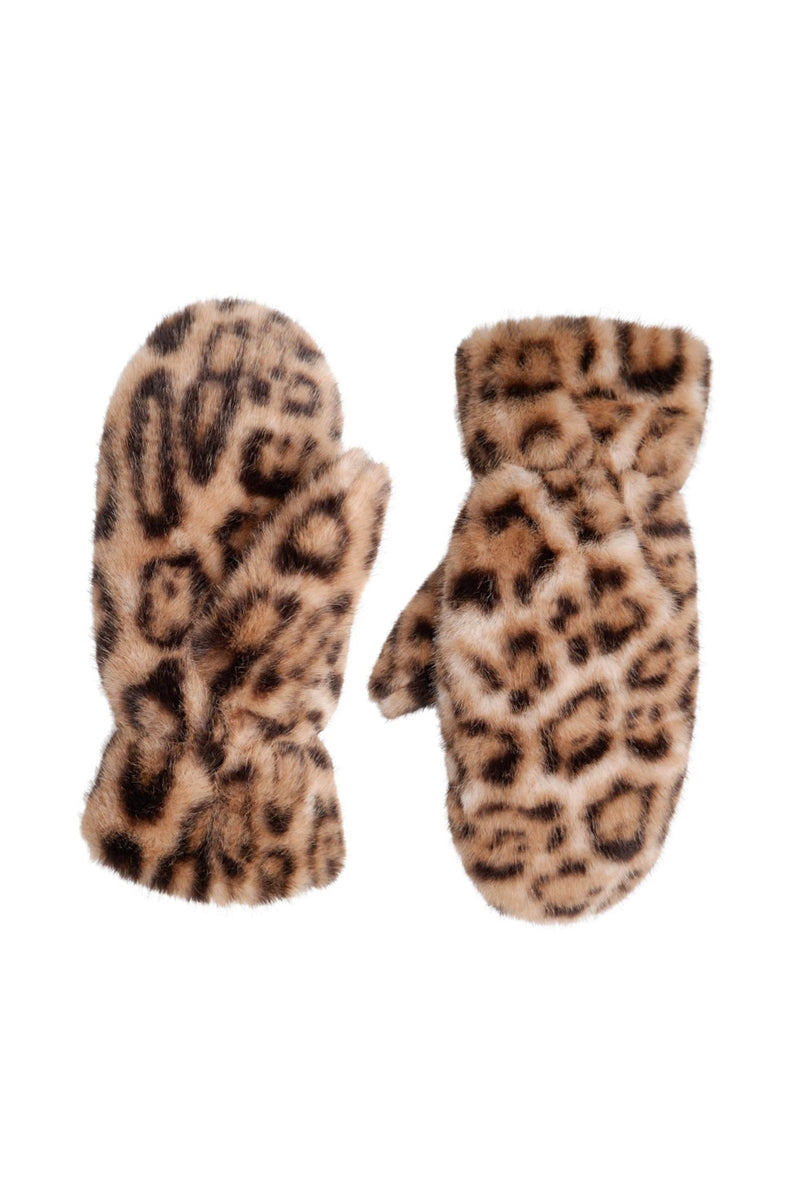 Black Colour Blaze soft mittens natural leo