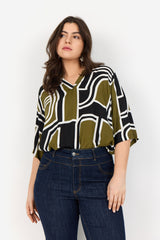 Wasabi Natalie Blouse Army/Black