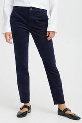 Pulz Sally pant baby fløjl dark sapphire navy