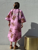 Gaspar Mumbai flower dress pink