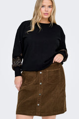 Only Carmakoma Amazing cord skirt Cub chokolate