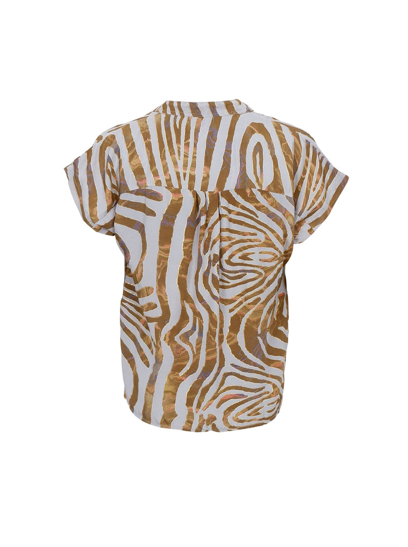 Black Colour  Luna Andrea  blouse blue zebra