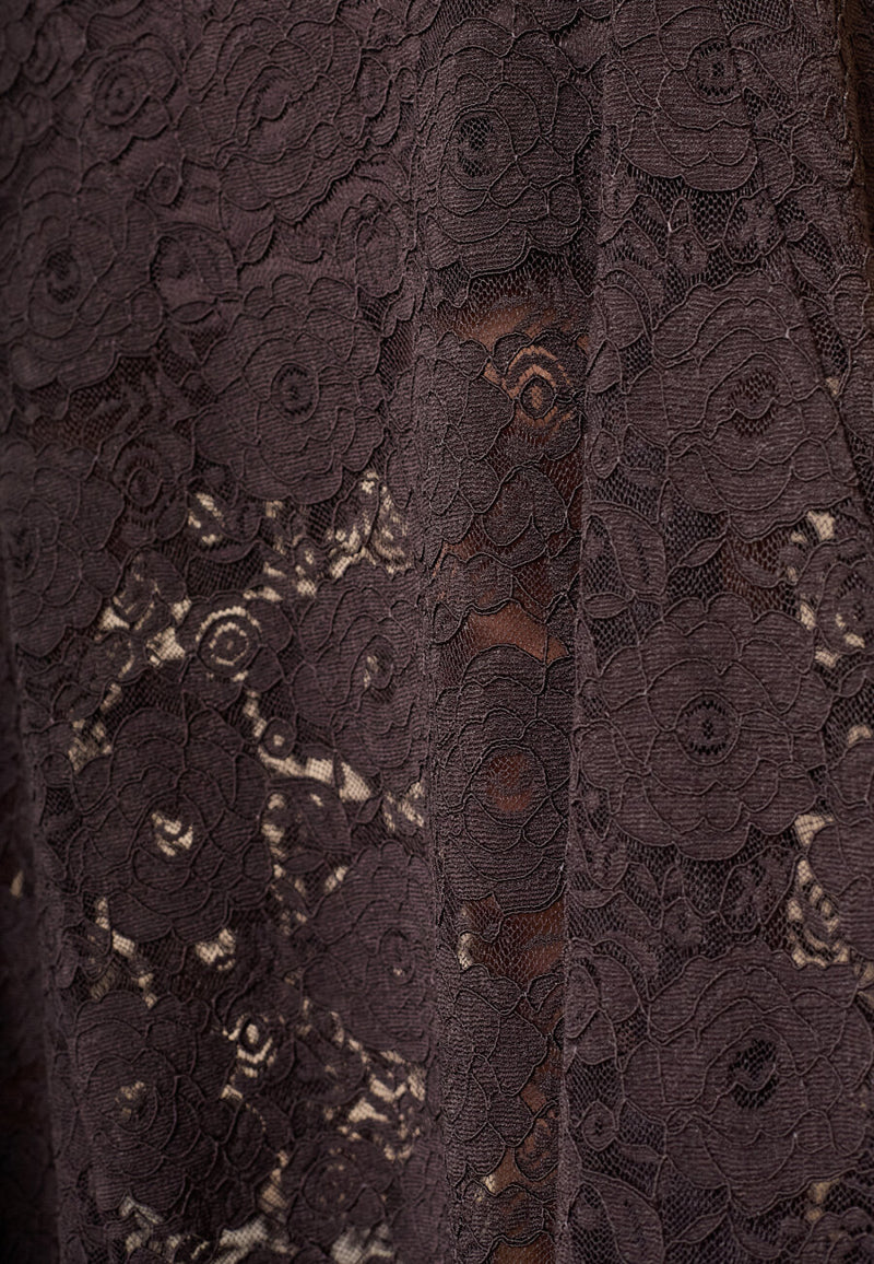 Love & Divine lace skirt chocolate