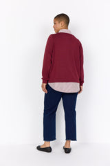 Wasabi Sabina Blouse Bordeaux/White