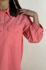 Gaspar Oslo poplin shirt pink