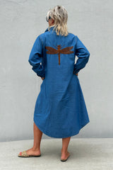Gaspar Lucca denim dress blue