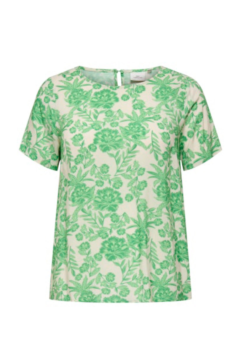 Only Carmakoma Marrakesh top offwhite green
