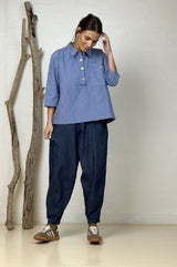 Gaspar Porto  stripe blouse blue