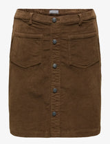 Only Carmakoma Amazing cord skirt brown