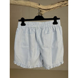 Gaspar Honolulu frill shorts light blue stripe