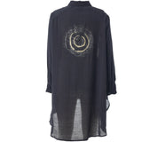 Gozzip Julie shirt with print black