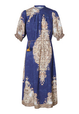 Love & Divine New paisley dress blue