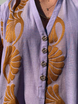 Gaspar Mumbai jaquard dress lavender