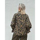 Gaspar Himalaya flower shirt black