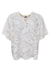 Black Colour Sally Lace blouse champagne