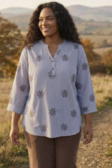 Cassiopeia Elissa blouse blue combi